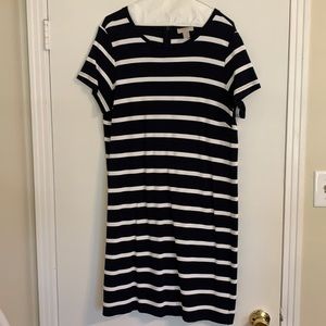 Loft size XL  navy/white stripe dress